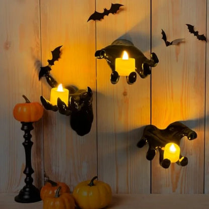 Christmas decorations, wall mounted creepy hands,