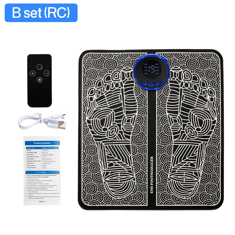 Electric EMS Foot Massager Pad Relief Pain Massage Mat