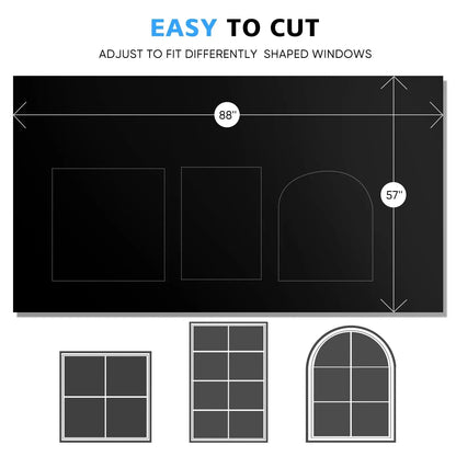 100 Blackout Window Cover Darkest Light Block Black Privacy Film