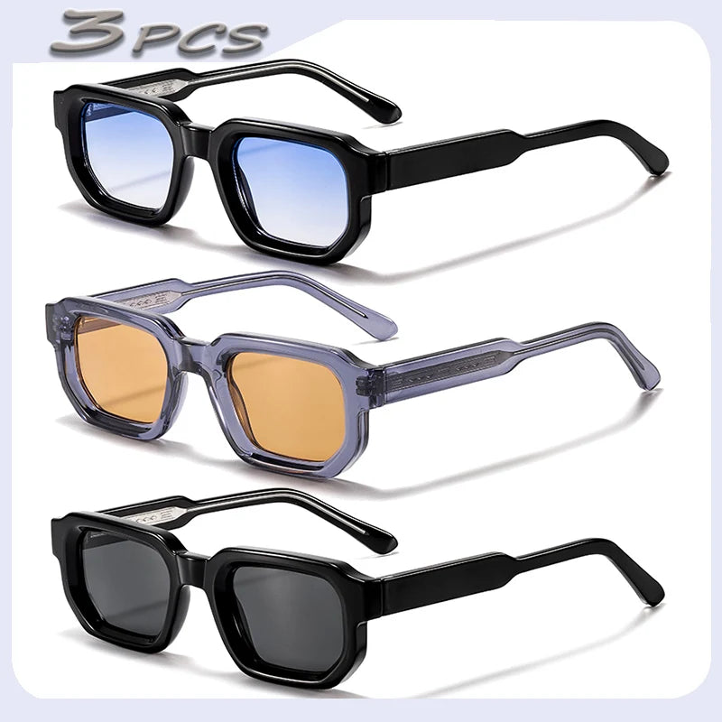 HBK Vintage Polygon Sunglasses for Men Small Frame