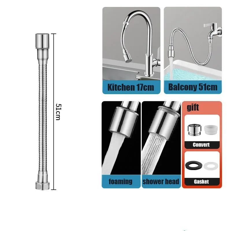 Stainless Steel Universal 1080° Rotation Faucet Sprayer