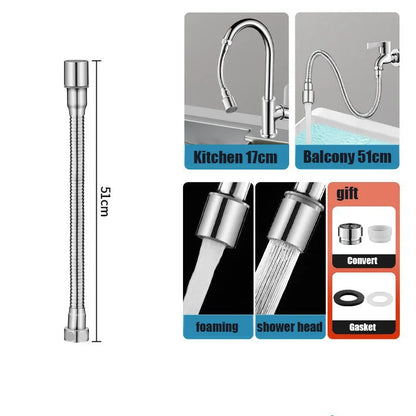 Stainless Steel Universal 1080° Rotation Faucet Sprayer