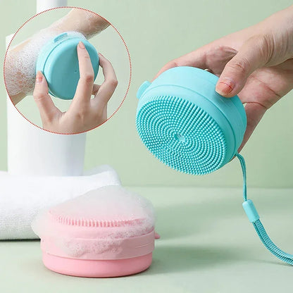 Multiuse Bath Brush Hanging Silicone Body Scrubber