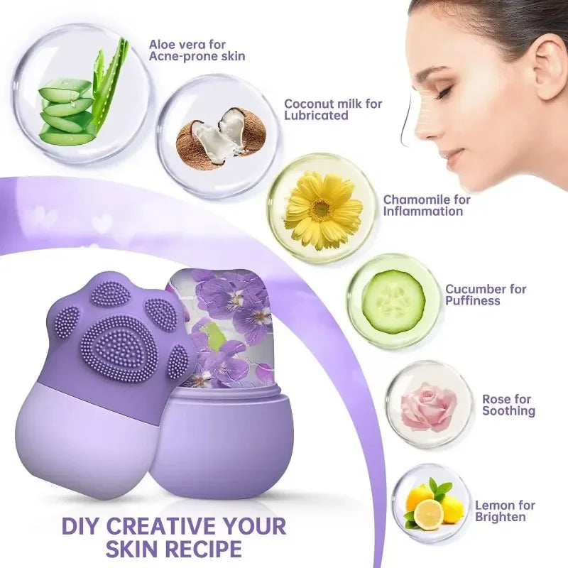 Silicone Ice Face Roller Facial Cube Roller Trays