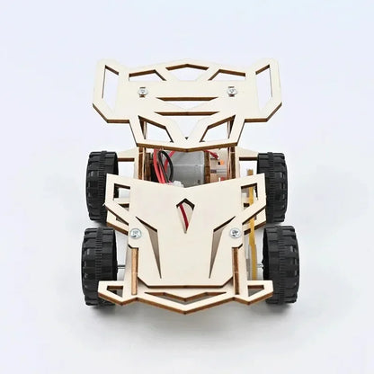 DIY Wooden Remote Control Car Mini Four-Wheel Drive