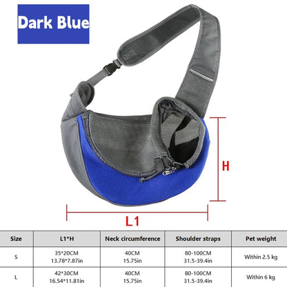 1Pc Dog out backpack,Dog Sling Carrier Breathable