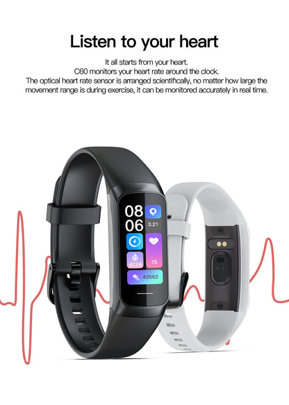 LIGE Amoled Smart Watch Smartwatch Band Women Heart Rate