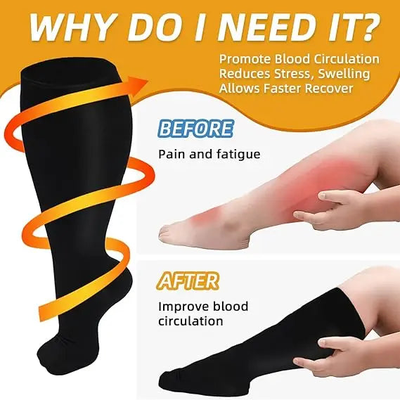 Compression Socks for Women Men Wide Calf