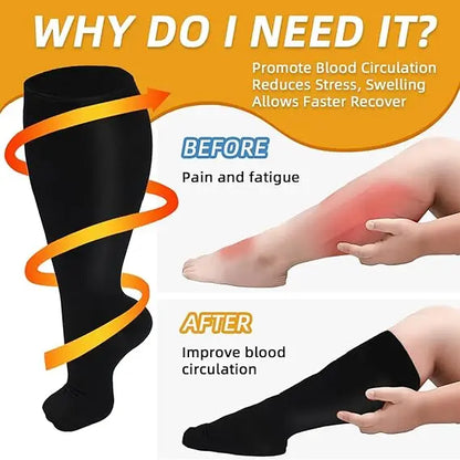 Compression Socks for Women Men Wide Calf