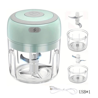 100ml/250ml Electric Mini Garlic Press Chopper Grinder