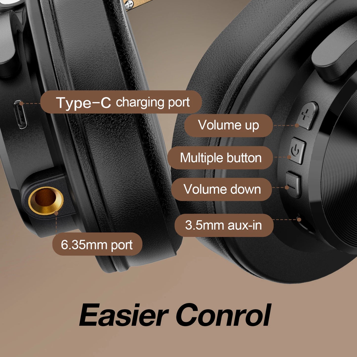 Oneodio Fusion A70 Bluetooth Headphones Hi-Res Audio