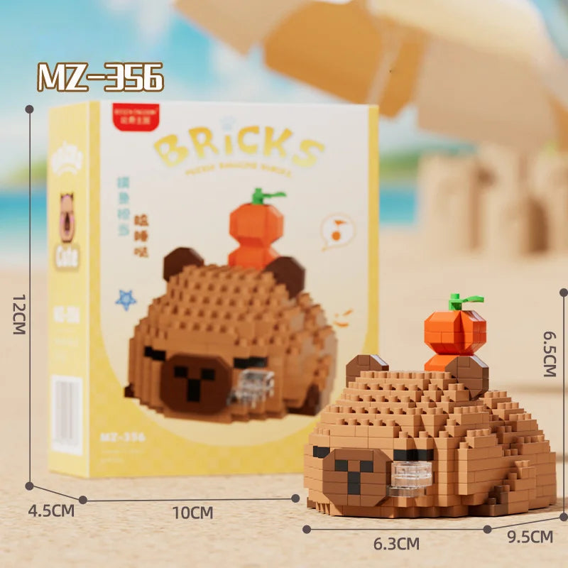 Cute doll Kapi Capybara Bala creative building blocks