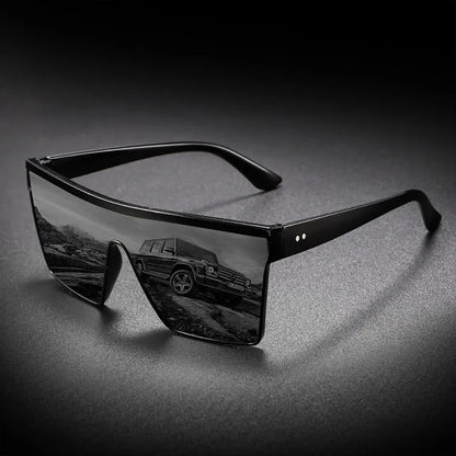 Oversize frame One-piece Goggle Men Woman Sunglasses