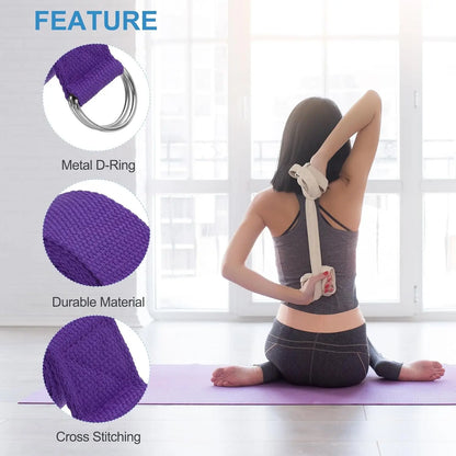 Yoga Strap Cotton Exercise Yoga Belt Adjustable
