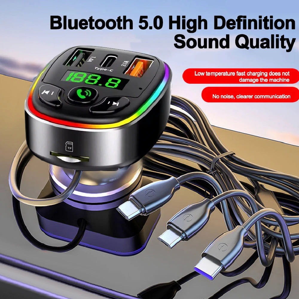 Bluetooth 5.0 FM Transmitter Car MP3 Modulator Player Handsfree