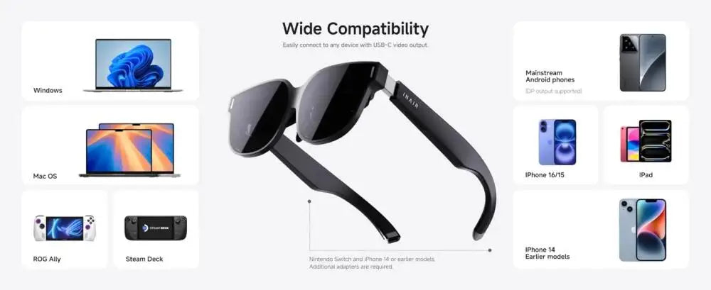 INAIR 2 PRO AI Smart AR Glasses | Reality/Virtual Switch
