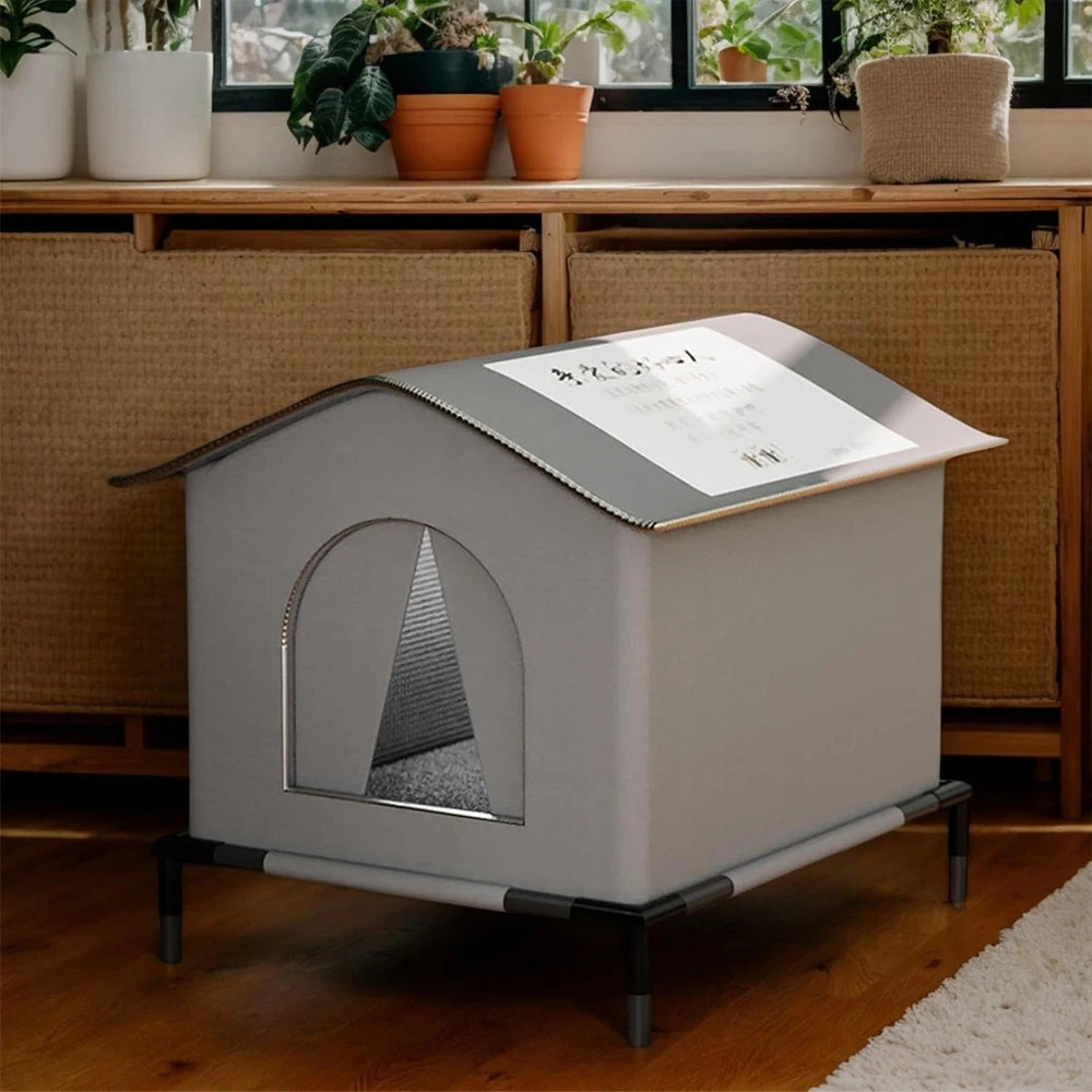 Stray Cat Houses with Mat Waterproof Summer Cool