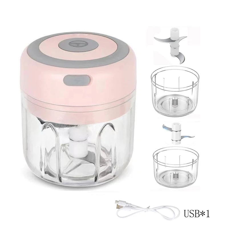 100ml/250ml Electric Mini Garlic Press Chopper Grinder