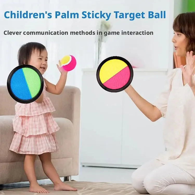 1Set Kids Sucker Sticky Ball Toy Outdoor Sports Catch Ball Game Set