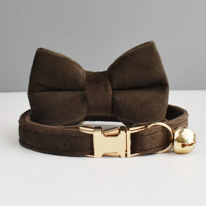 Stylish Adjustable Cat Collar with Bowknot