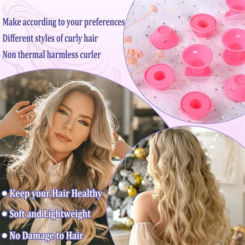 Soft Rubber Silicone Heatless Hair Curler Hair Styling