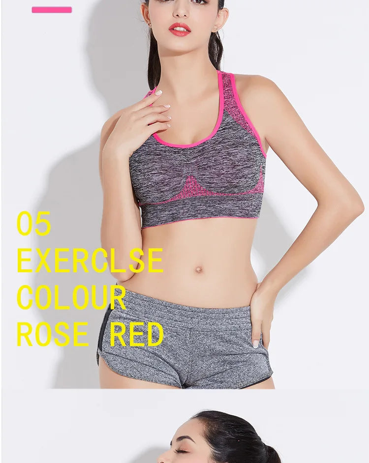New Sports Bra Women Seamless Gym Jogging Crop Top Yoga Fitness