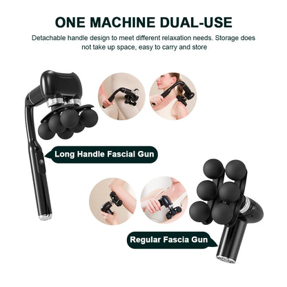 6-Heads Handheld Fascia Gun High Frequency Vibration Body