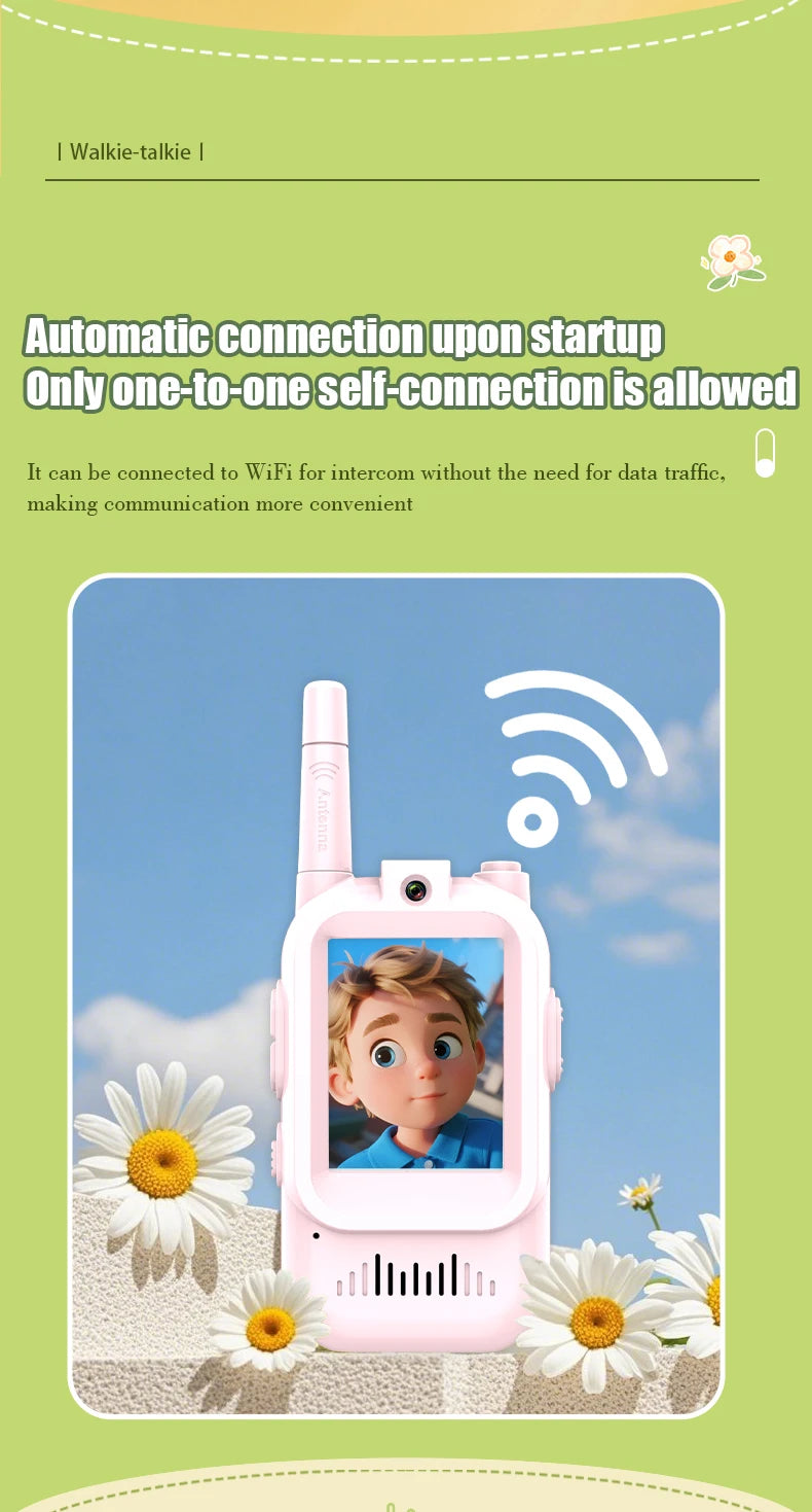 Children's Video Walkie Talkies 2 Pack Rechargeable