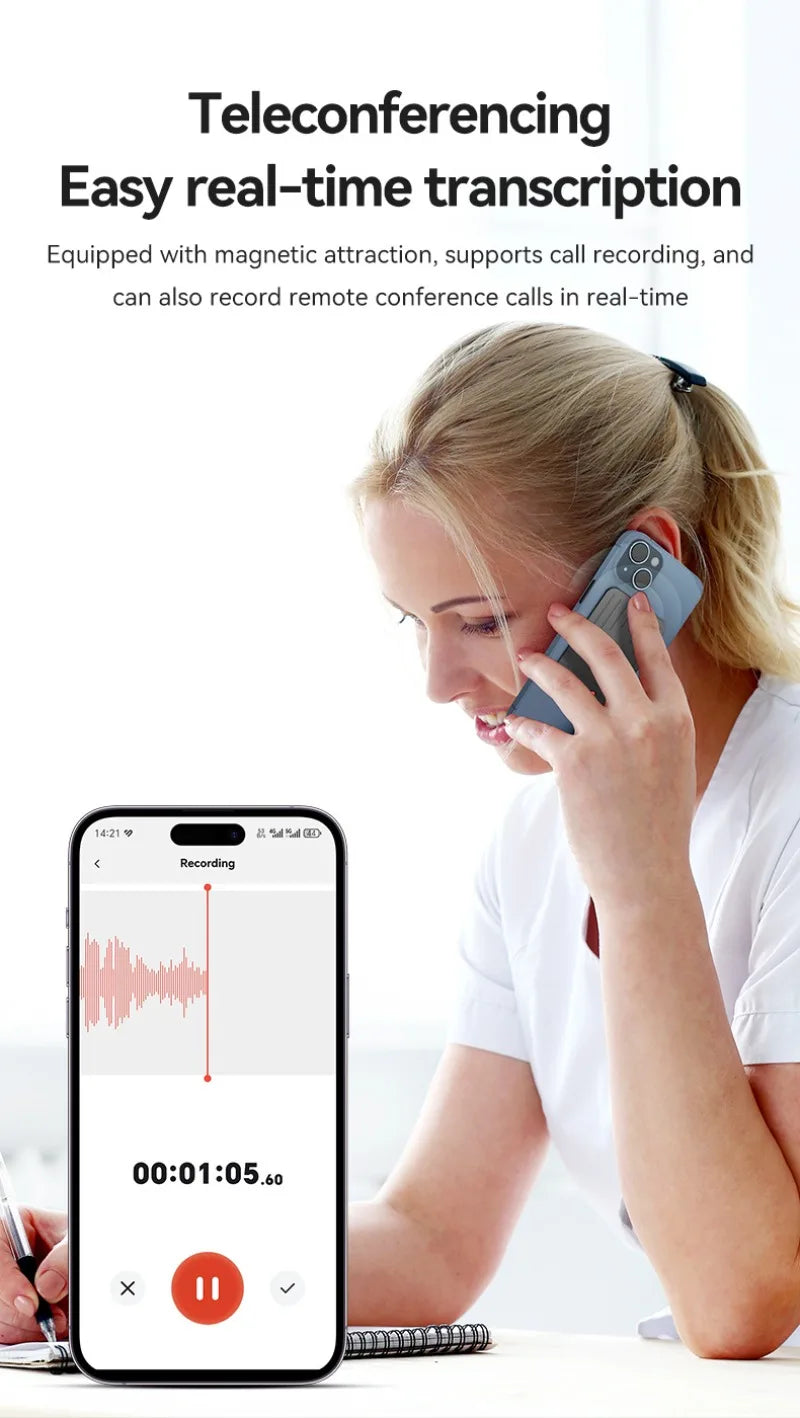 AI Voice Recorder APP Control AI Notetaking Device Transcribe