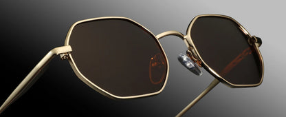 ZENOTTIC Retro Small Polygon Polarized Sunglasses