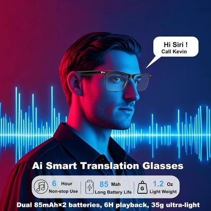 AI Translation Smart Glasses with photochromic lenses