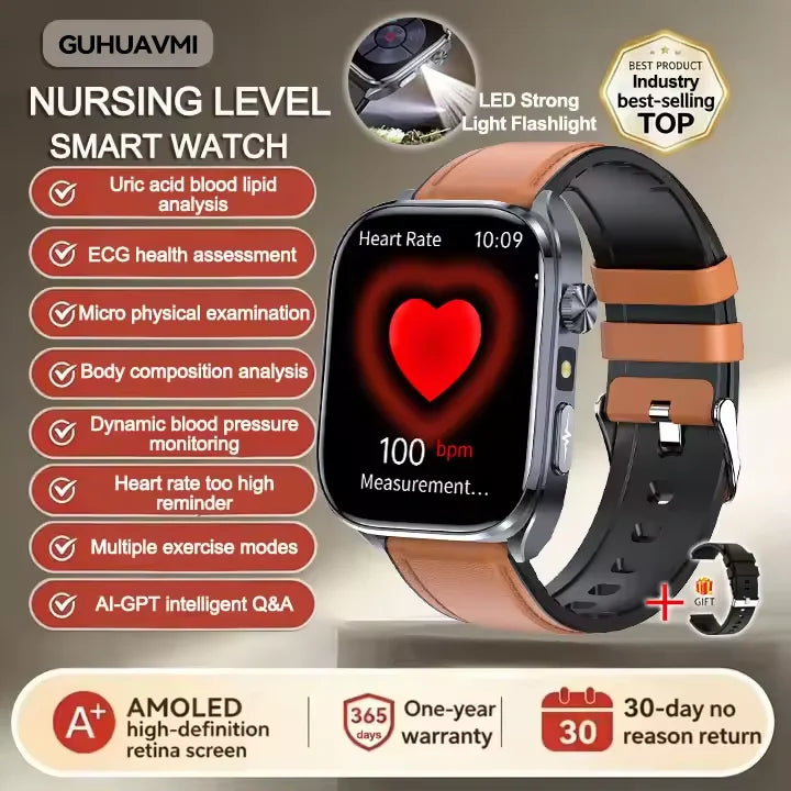 New AI Health Care Accurate detection ECG Smart Watch