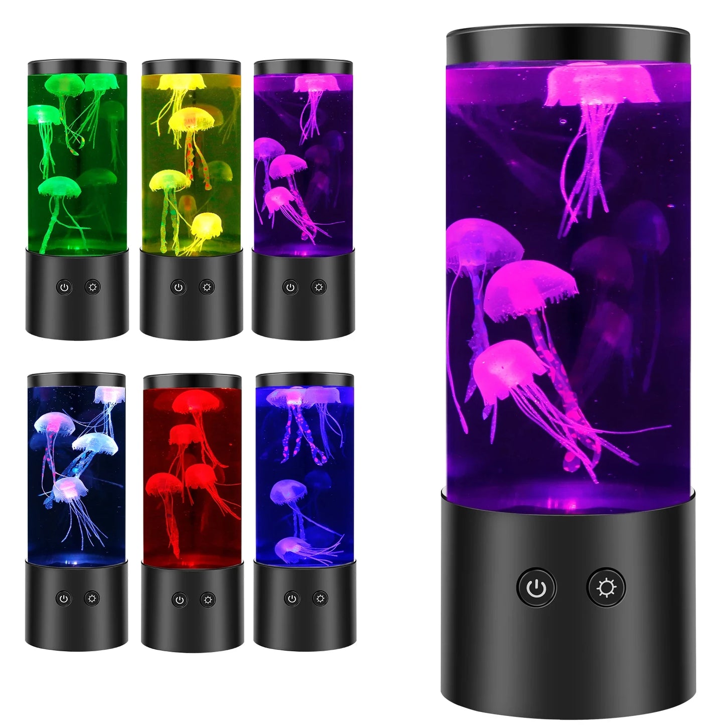7 Colors Changing LED Jellyfish Lamp USB Battery Operated