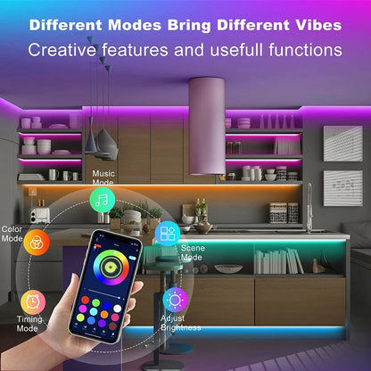 Bluetooth LED Strip Lights Smart SMD 5050 APP Remote Control