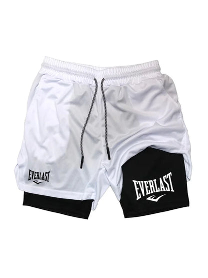 Men Running Shorts 2 in 1 Double-deck Sport Shorts Sportswear
