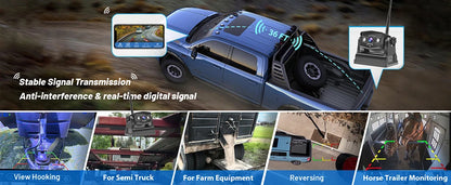 1080P WiFi Magnetic Solar Wireless Backup Camera