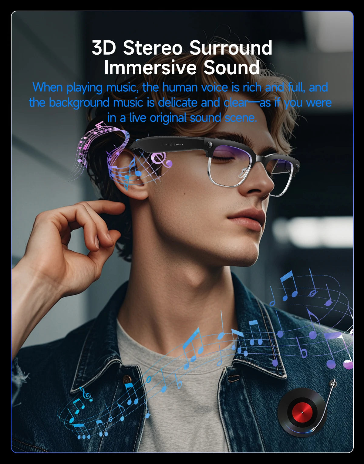New Men Smart AI Glasses 4K HD 800MP Camera Chat GPT