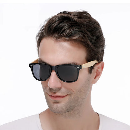 Sunglasses Men Wood Bamboo Polarized UV400 Retro Vintage