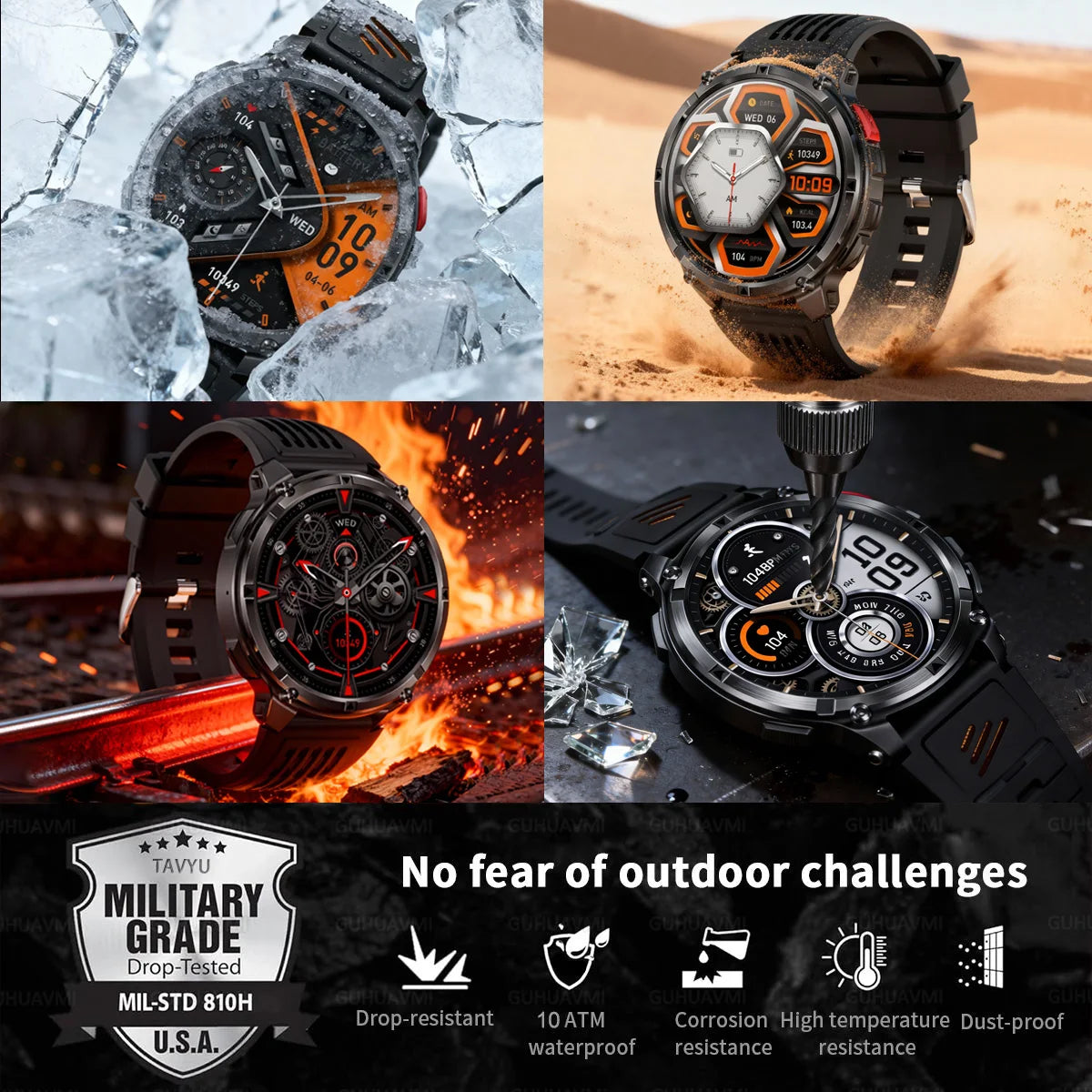 New T-Rex3 Pro 1100mAh Battery Smart Watch GPS Path