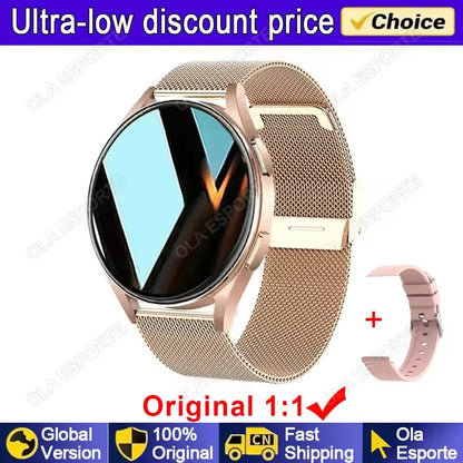 Women Bluetooth Call Smart Watch HeartRate Blood Pressure