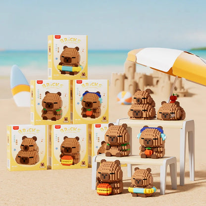 Cute doll Kapi Capybara Bala creative building blocks