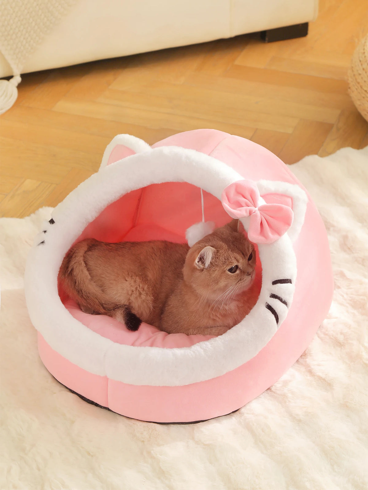 Cute And Soft Cat House Super Cat Bed Warm Deep Sleep Comfort