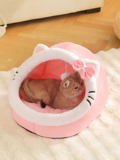 Cute And Soft Cat House Super Cat Bed Warm Deep Sleep Comfort