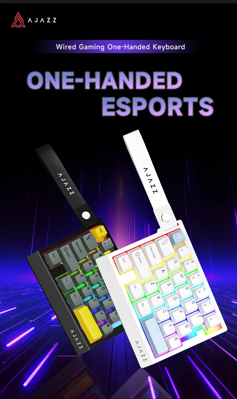 Wired One-Handed Gaming Keyboard HE Magnetic Switch