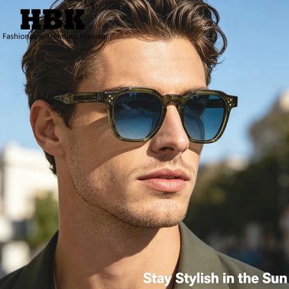HBK New Square Retro Sunglasses Men Fashion