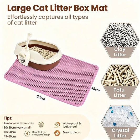 Cat Litter Mat Double Layer Pet Non Slip