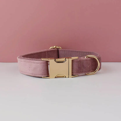 Velvet Collar Free Engrave Dog Collar Leash Dog Collars