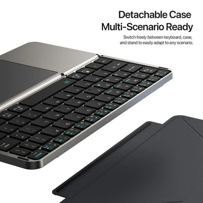 Folding Bluetooth Keyboard PC Phone Holder Wireless Foldable Keyboard