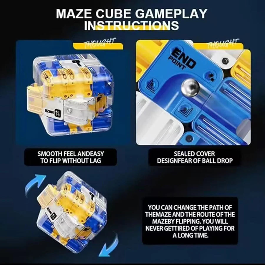 Maze Magic Cube Puzzle Toy Labyrinth Rolling Ball Magic Cube