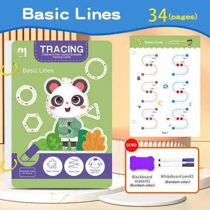 34-Page Children's Reusable Workbook Set